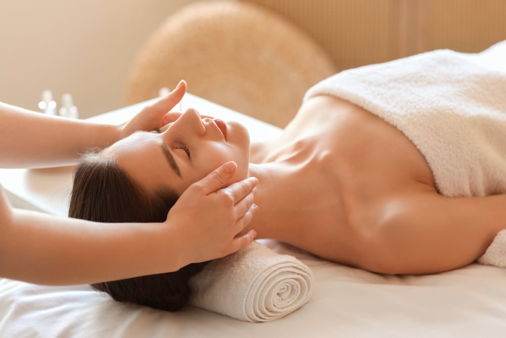 photo of a woman at the spa